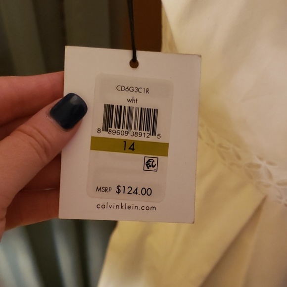 Calvin Klein stunning white diamond cut out dress! - Picture 6 of 8